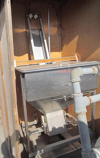 Used Hopper, 10 CF, S/st, Omega, Conveyor, Less Belt, (2) #C738138