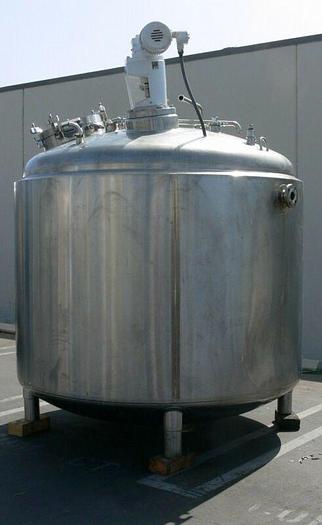 Used Feldmeier 4500 Liter 316L SS Jacketed Reactor w/ Agitator 30 PSI FV &100 PSI