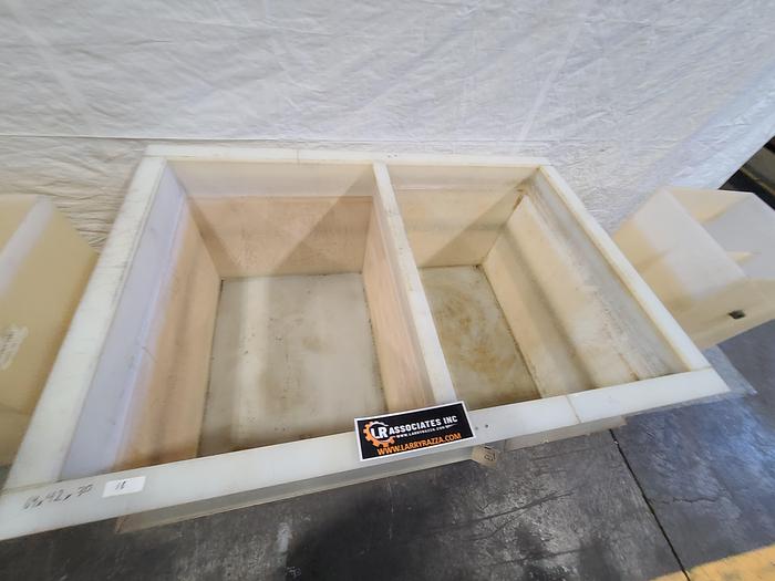 Used Polypro Tank Counter Flow Rinse side and bottom support 70" x 28" x 29" Removable Partition - LARRY PLEASE CHECK DEMENTIONS