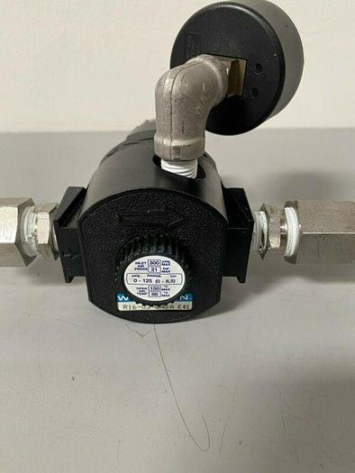 Used Wilkerson R16-03-GN0A Regulator w/ 2" Sanitary Fitting & Pressure Gauge