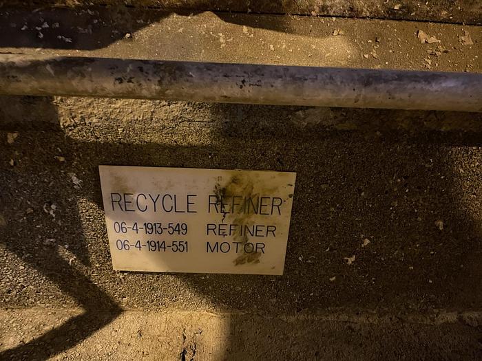 Used ANDRITZ SPROUT BAUER MODEL R20 TF-III REFINER WITH MOTOR