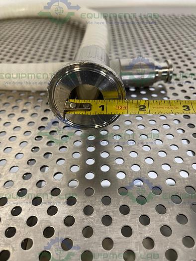 Used Sani Tech  48" Silicone Hose w/1" Sanitary Fitting to 3/4" Sanitary Fitting