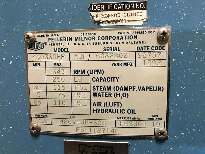 Used 1992 MILNOR 250LB OPEN POCKET