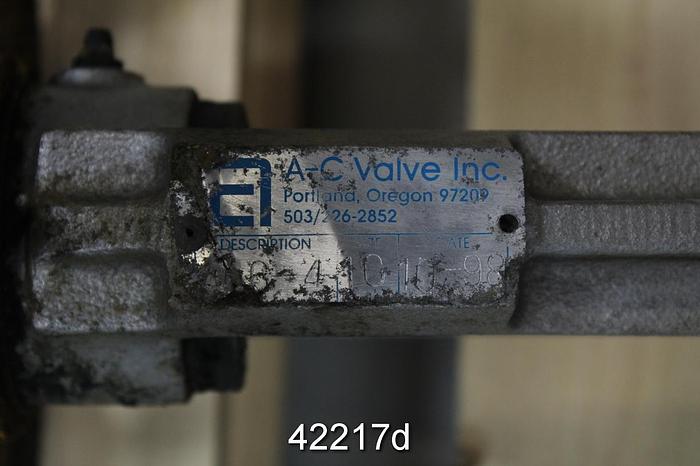 Used A-c Valve 10" Hand Operated Knife Gate Valve #42217