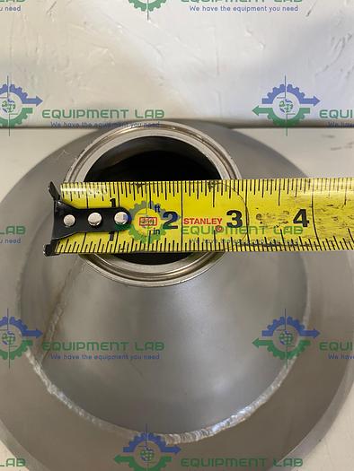 Used Stainless Steel Sanitary Reducer 12" OD to 2 1/2" Sanitary Fitting 5 1/2" Height