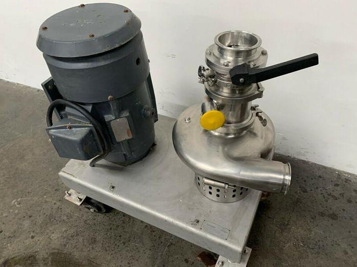 Used Tri-Clover Tri-Blender F4329MD-MBV-S w/ 20 HP Motor On Stainless Steel Skid