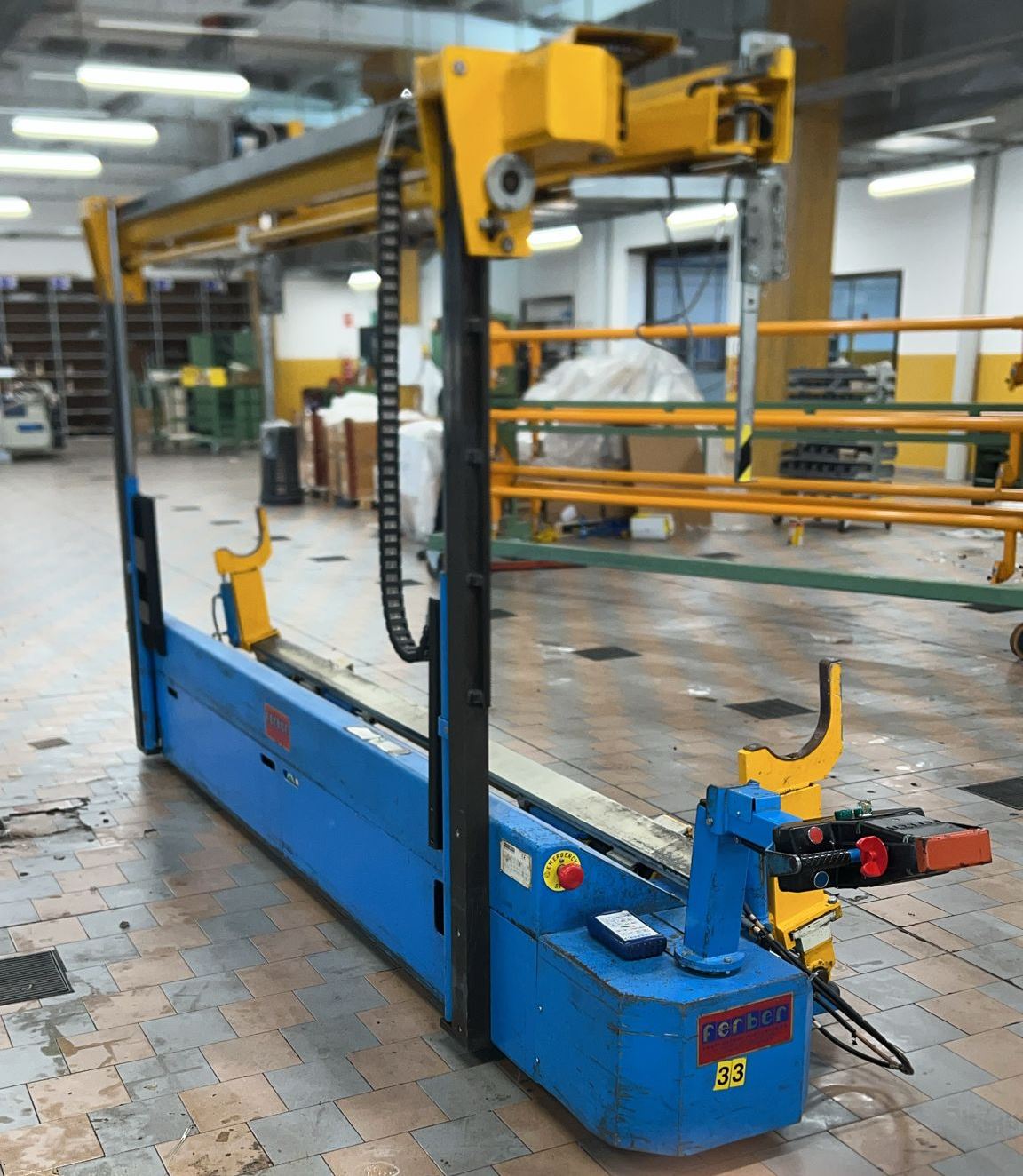 Usato CARRELLO ELETTRICO PORTA SUBBI E PORTA LICCIATE FERBER ET-2001 ALTEZZA 400 cm #A 225