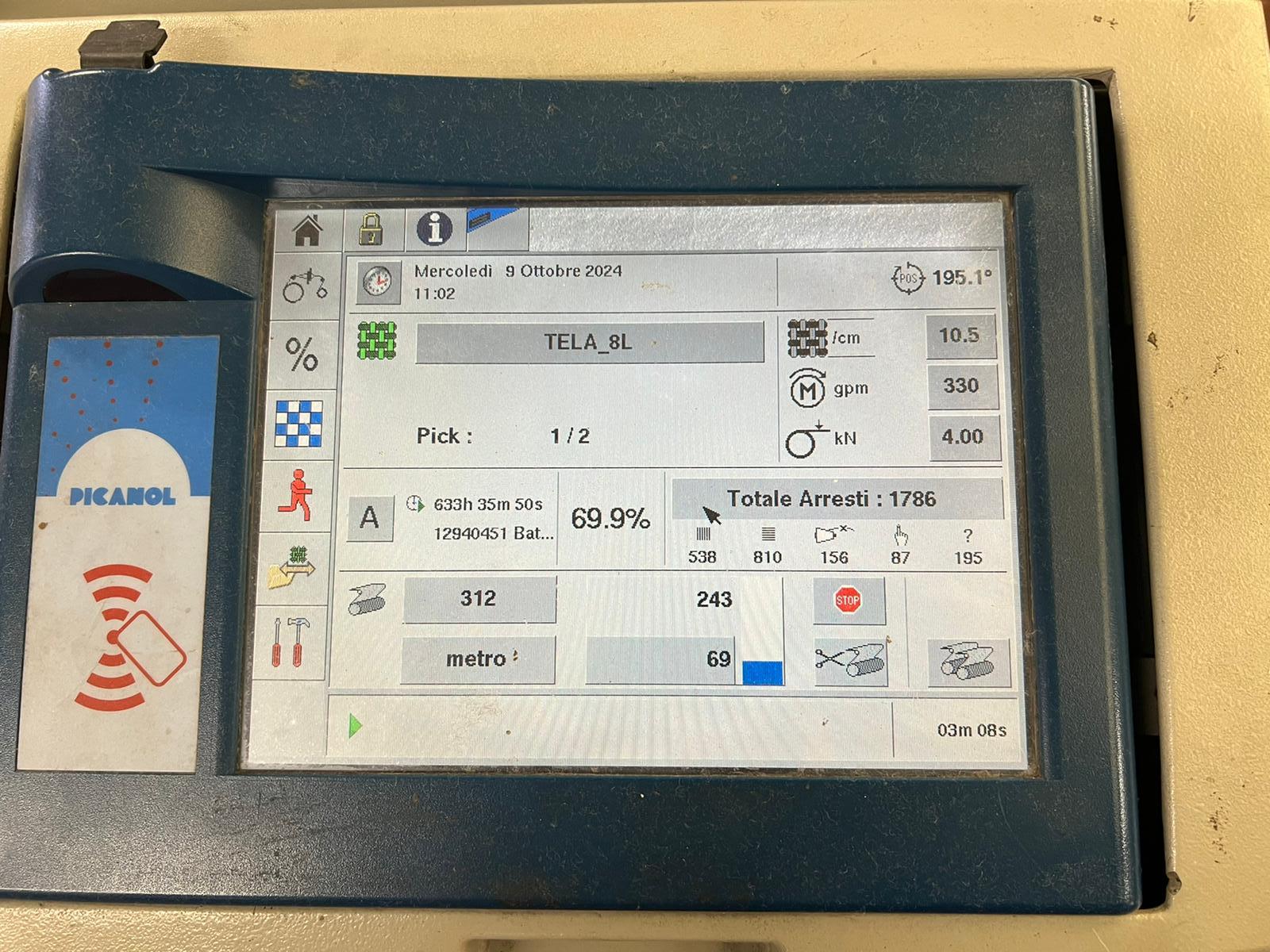 Used PICANOL GAMMAX 190 cm JACQUARD STAUBLI CX 880/2688 JC 5 #PI 230