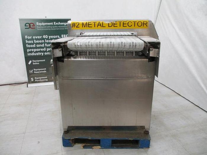 Used CEIA THS METAL DETECTOR,28" WIDE X 2 1/4" CLEAR, 2 7/8" APERTURE, 5' LONG WITH RETRACTING BELT REJECT