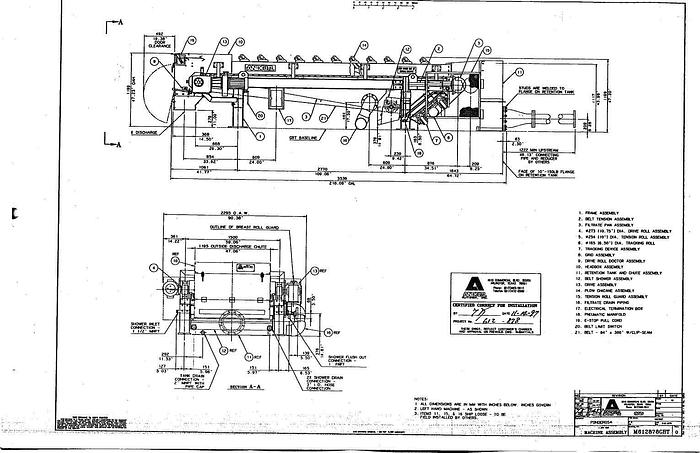 Used Andritz  Gravity Table/Thickener, 1.0 Meter, Left Hand #21379