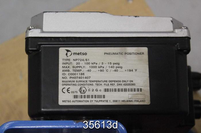 Used Neles Jamesbury 8" Air Operated Butterfly Valve #35613