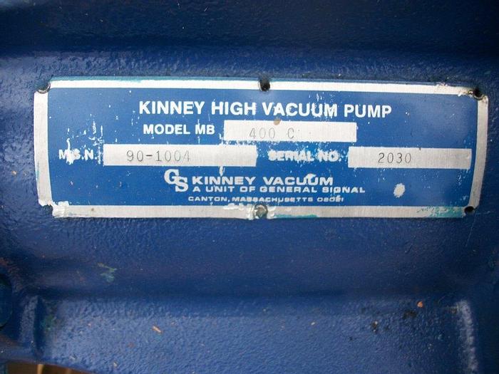 Used Pump, Vacuum, 5 HP, Kinney, Mdl KMBD-400C, Cast Iron #S741562
