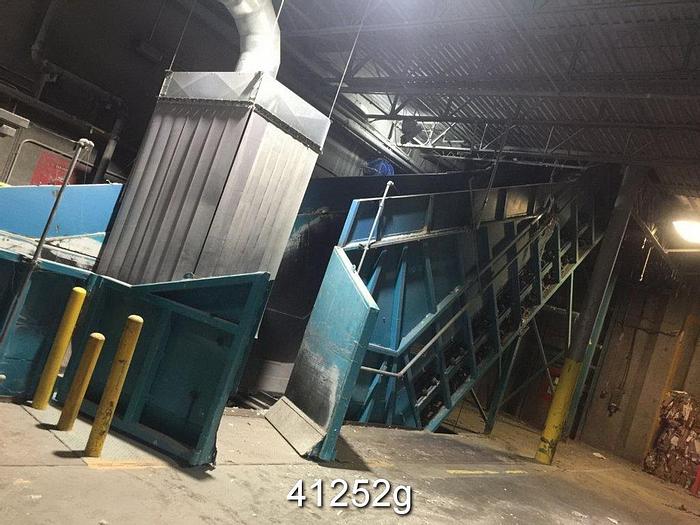 Used Conveyor System, Slat Type, With Wire Wolf #41252