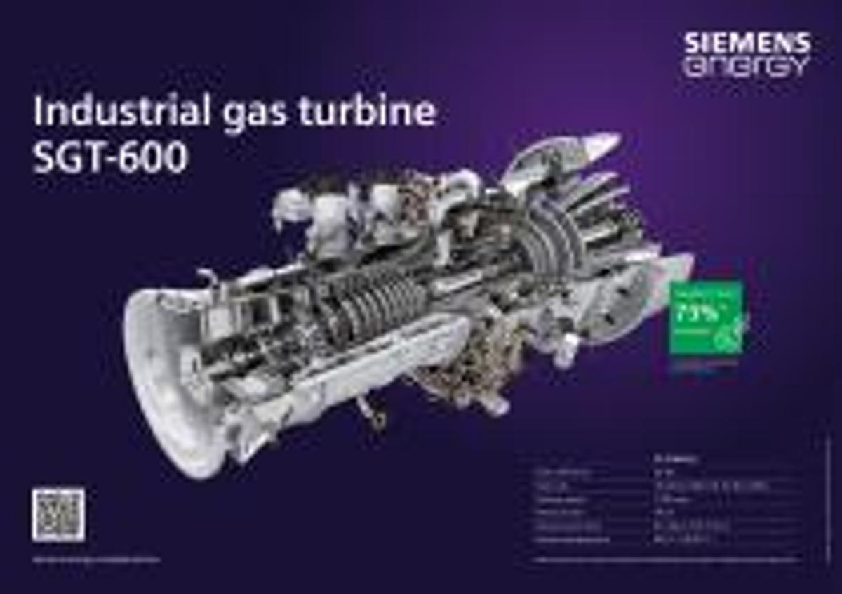Used 1995 SIEMENS Gas turbine SGT 600 PLUS Steam turbine