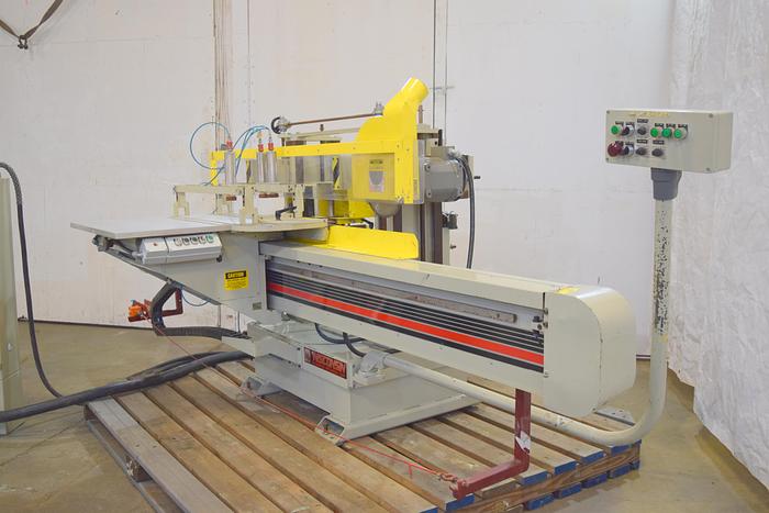 Used Wisconsin single end tenoner, Automatic double head shaper