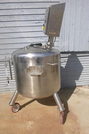 Used Tank, 145 Gallon, 316 Stainless Steel, Agitated, Full Vacuum, 35 PSI, 36" X 28", #S743746