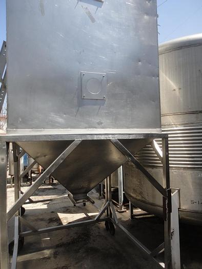 Used Hopper, 160 CF, S/st, Portable, (2) #S740452
