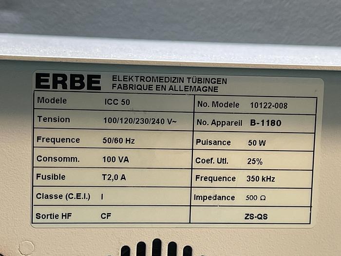 Used ERBE ICC50 