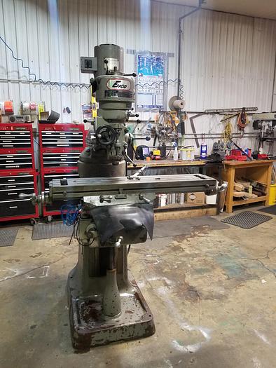Used Enco CK-1 1/2 TM, 9" x 42", Turret Head Milling Machine, 2HP, 3PH, 208V