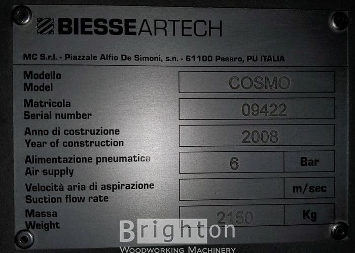 Used 2008 Biesse Cosmo, used Case Clamp