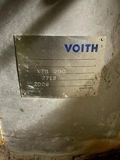 Used Voith 200VS Vertical Screen, 137 Tpd, 2284 Gpm, .010" Slots, Job No.: 5906837 #17602