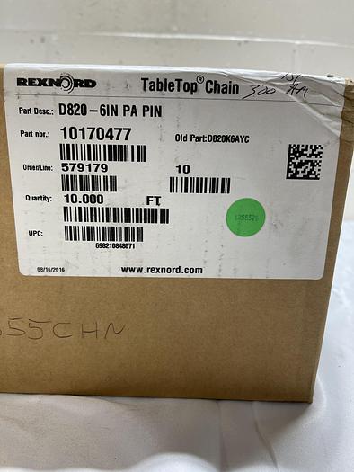 Rexnord D820-6IN PA Pin Qty 10.000 Ft