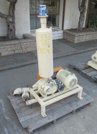 Used Blower, 3 HP, Lobe Type, Roots, Mdl 33 AF #S742059