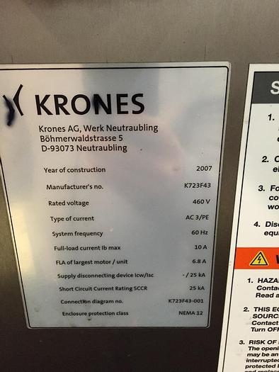 Used Labeler, Krones, Universella, Front&Back, Glue, Wine Bottles #C740300