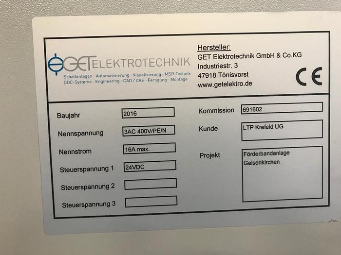 Gebraucht GET-ELEKTROTECHNIK Elektro- Schaltschrank für Fördertechnik