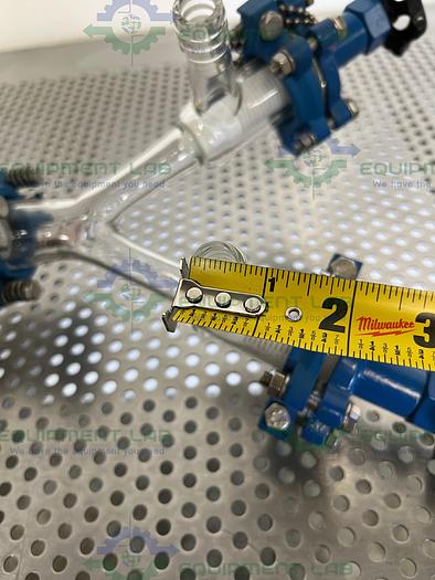 Used Buchi  AG Katalog 8801 Y Shaped Glass w/ 2 Valves