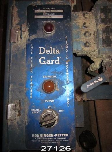 Used Ronningen Petter SS-A-204-MX-AUTO Ronningen-Petter 4 Canister Filter, Wedgewire Elements, Delta Gard Automatic Backwash Controls, 4" Inlet, 4" Outlet #27126
