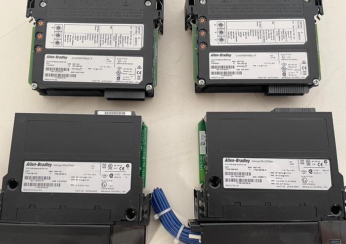 Used Allen-Bradley 1756-L73S, 1756-En2T & 1756-PB72 on 1756-A17 ControlLogix Chassis