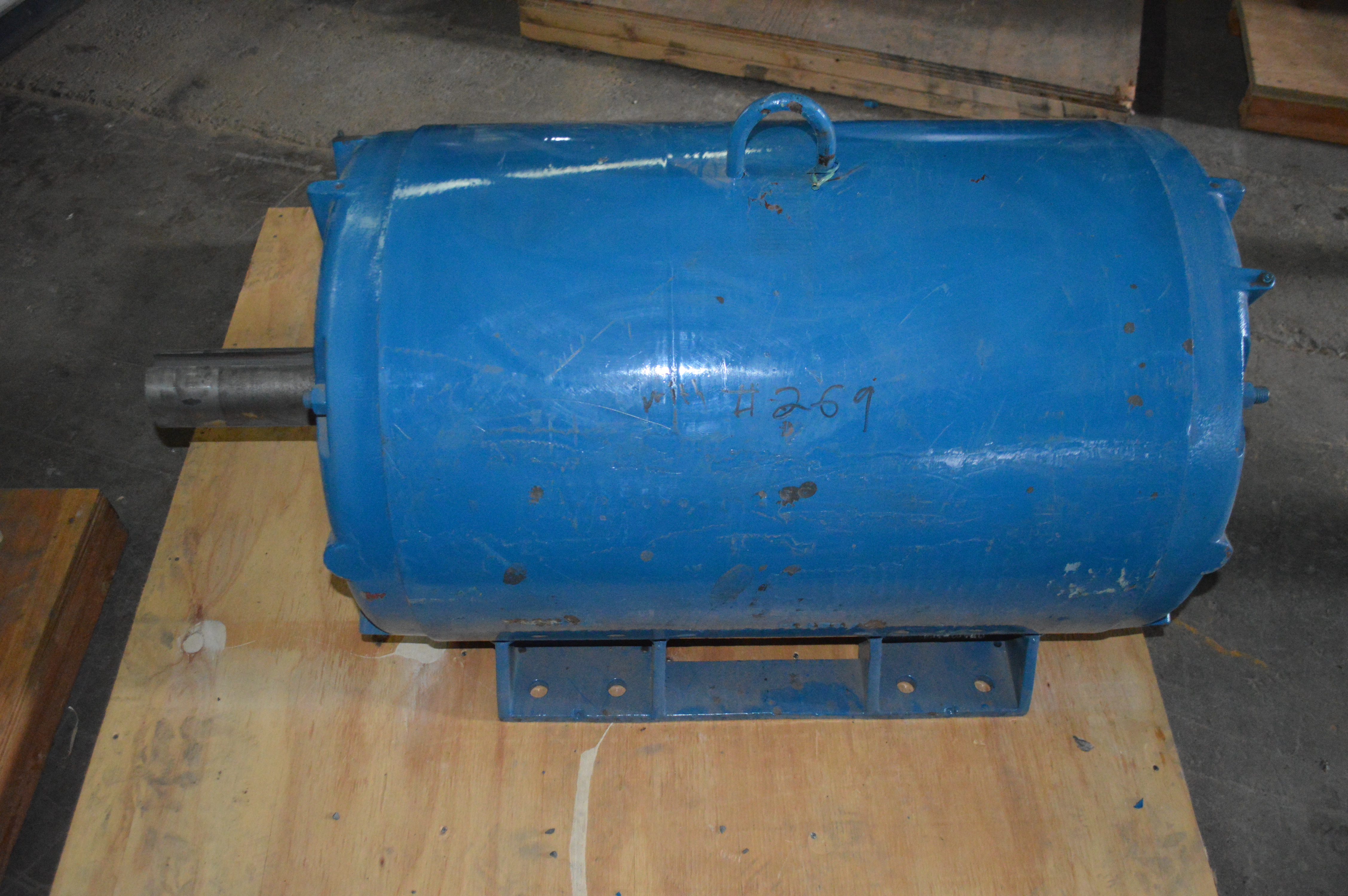 Used 300 HP Lincoln 447T electric motor open drip