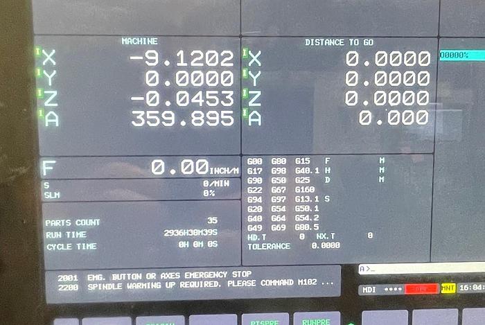Used 2020 DOOSAN DNM 5700 4-Axis CNC Vertical Machining Center