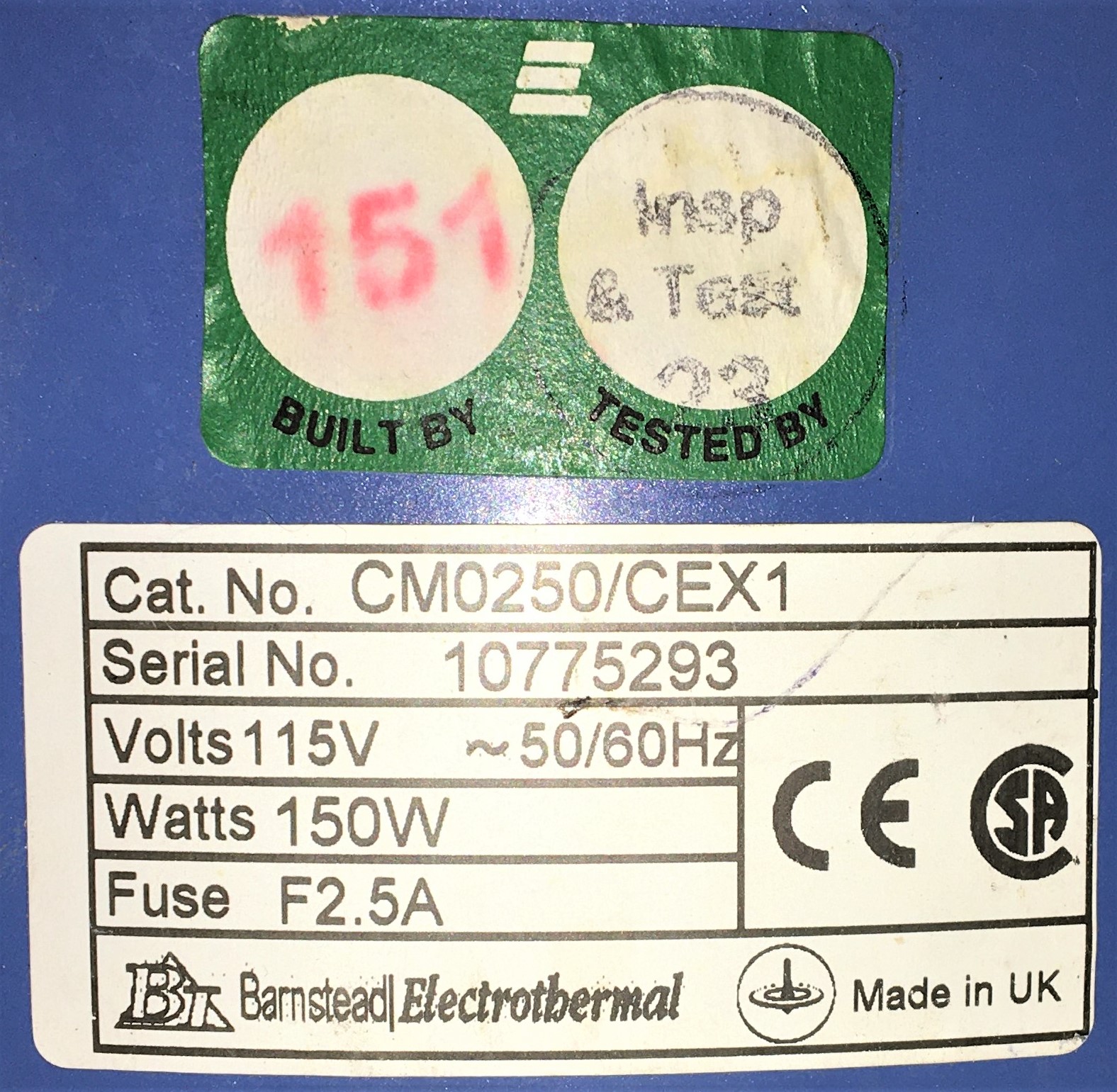 Used Soxhlet Extraction Kit with Barnstead Electrothermal CM0250-CEX1 Heating Mantle - 250mL