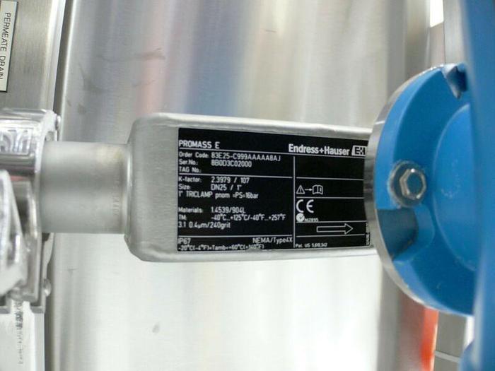 Used GE Healthcare Pump Skid w/ 15HP Ultima LU640 Rotary Lobe Pump & Mass Flow Meters