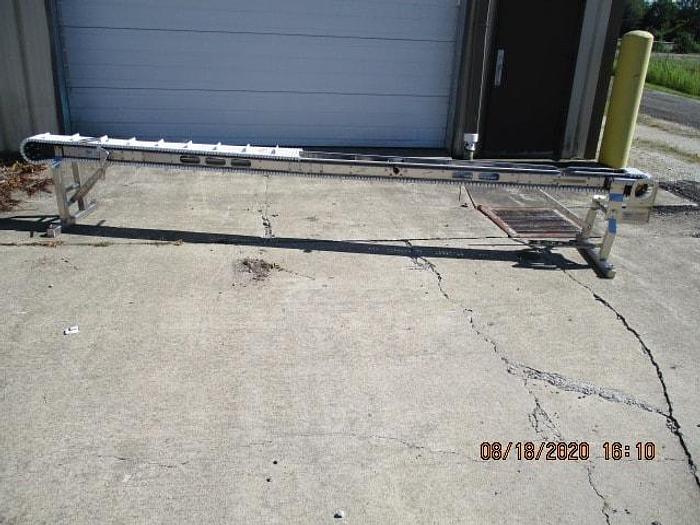 Used Span Tech Conveyor; 6"W Plastic Intralox