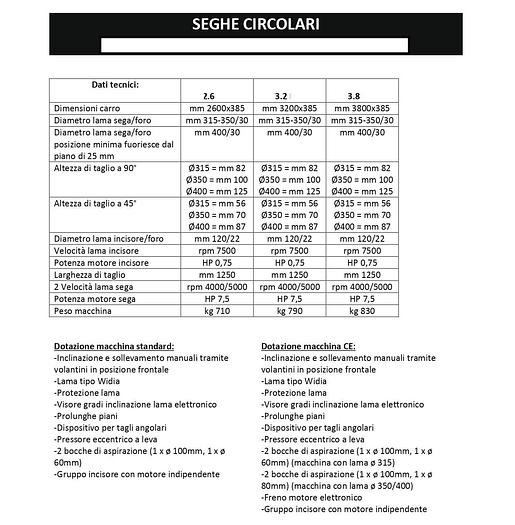 Panel saw with tilting unit and unit score sega circolare con incisore e lama inclinabile  3200