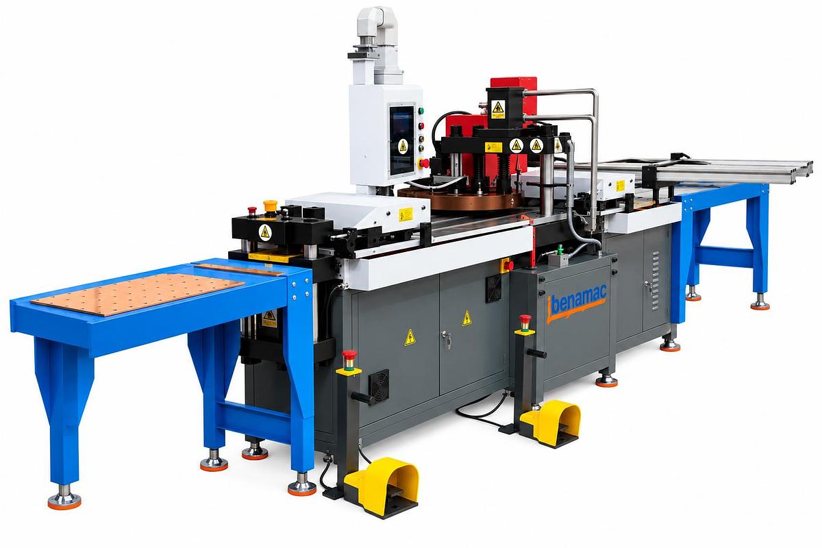 Punzonatrice CNC per Barre Rame IBETAMAC 500 | Taglio,piegatura e punzonatura