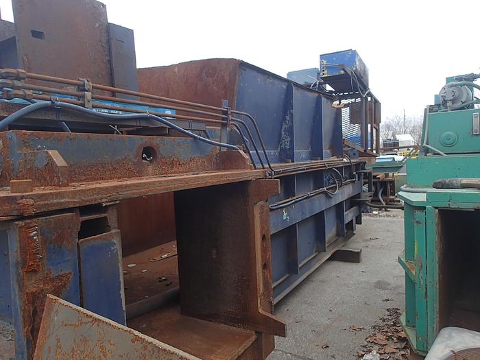 Used LOGEMANN TWO RAM BALER MDL. 345M; DUAL 75 HP MOTORS; 14" MAIN CYLINDER