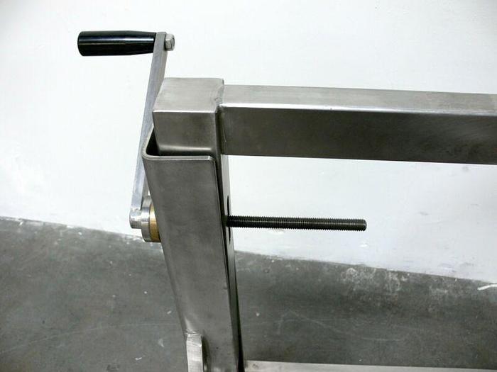 Used Tilting Stainless Steel Lab Glassware Rolling Stand / Clamp