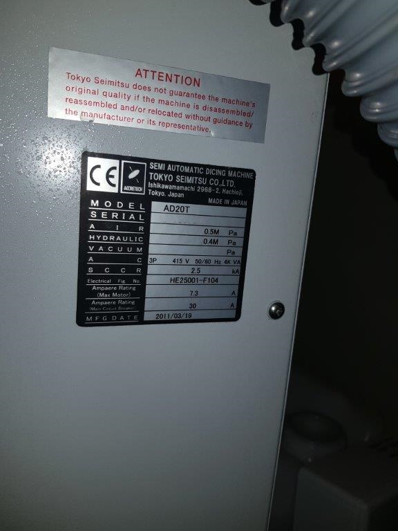 Used Accretech Tokyo Seimitsu AD20T