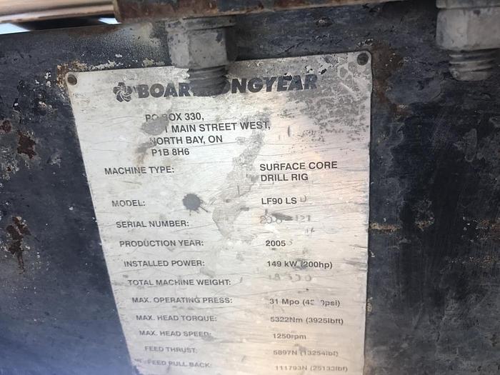 Used HB17030   2006 Boart Longyear LF90D Truck Mounted Core Drill LF90