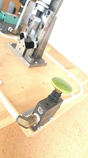 Used Mead Air Press with double palm buttons Stamping Forming Crimping Metal