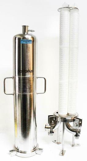 Used Sartorius Stainless Fluid Products Filter Housing & Parker PolyFlow Filter  5748