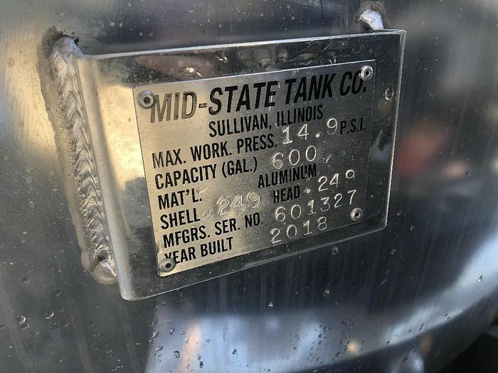 Used 2018 PAC-MAC 600 GALLON TWO COMPARTMENT