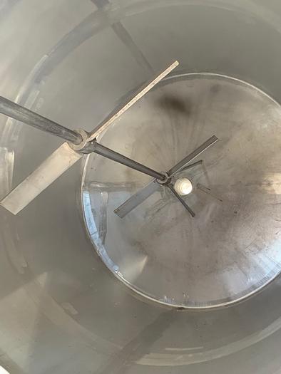Used 1200 Gallon Vertical Stainless Steel Agitated Tank