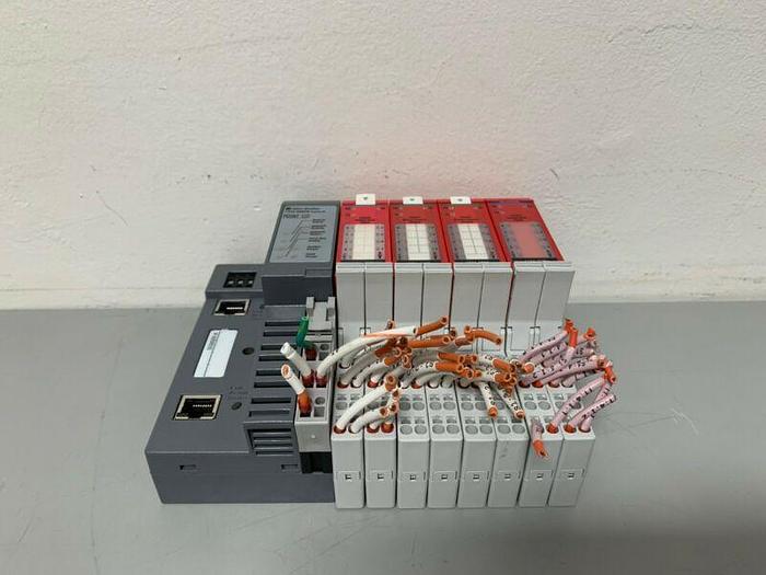 Used Allen Bradley 1734-AENTR EtherNet IP Adapter W/A-B 1734-IB8S Point Safety Inputs