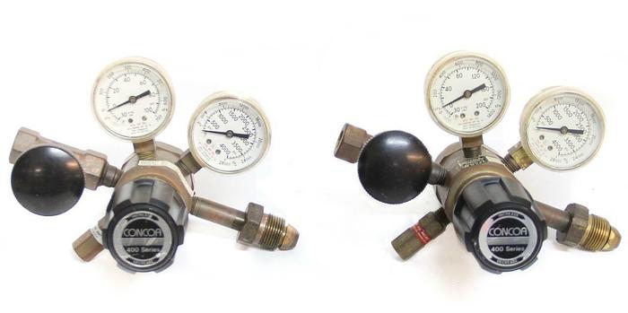 Used Concoa 400 Series 412-2331 Dual Gauge Regulator Male 315 LOT of 2  (5522)