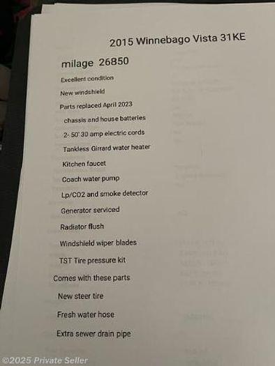 Used 2015 Winnebago Vista 31KE